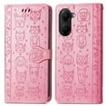 thumbnail image 1 of Étui à Rabat pour FOXDOCK Xiaomi Poco X7 Pro, Étui à Rabat en Cuir PU Gaufré Chat et Chien avec Fentes pour Cartes, Support, 1 of 6