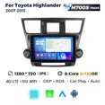 thumbnail image 3 of Sistemas inteligentes para automóvil con Android de 8 núcleos para Toyota Highlander 2007-2013, estéreo BT, GPS, Carplay inalámbrico automático, DSP 2Din, todo en uno, 3 of 5