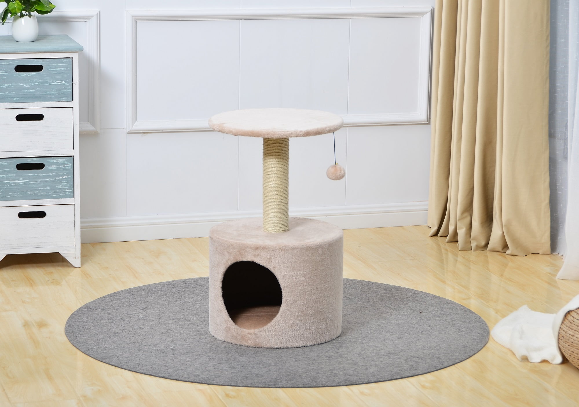 Two by Two Amarillo - Beige Scratching Post Cat Furniture - 23.6 in. Tall