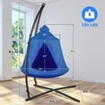 thumbnail image 3 of Pirecart Hammock C-Stand with Swing Tent, Hanging Tree Tent with Steel Frame, LED Lights, Blue, 3 of 7