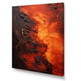 thumbnail image 2 of Designart "Tachisme Fusion in Volcanic Style II" Abstract Canvas Wall Art - Modern Red Tachisme Entryway Wall Art Print, 2 of 6