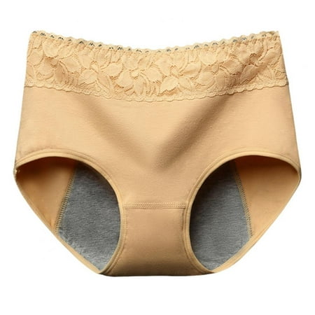 Menstrual Period Underwear for Women Mid Waist Cotton Postpartum Ladies Panties Briefs Girls Full Coverage Briefs Cotton Stretch Briefs