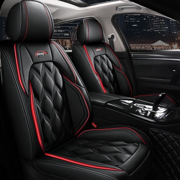 Maidao Leather Car Seat Covers,Luxury Breathable Front Automotive Seat Covers for Universal Fit,5 Seats