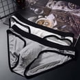thumbnail image 5 of Men's Sexy Low-Rise Briefs Moisture-Wicking Ribbed Design for Active Wear, 6-Pack, Gray, Size L, 5 of 5