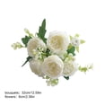 thumbnail image 3 of Artificial Peony Rose Bouquet, Faux Flower Arrangement Decor, Peony Floral Centerpiece Accent, Wedding Table Vase Decoration, Home Party Event Display, Decorative Flower Bouquet, 3 of 6