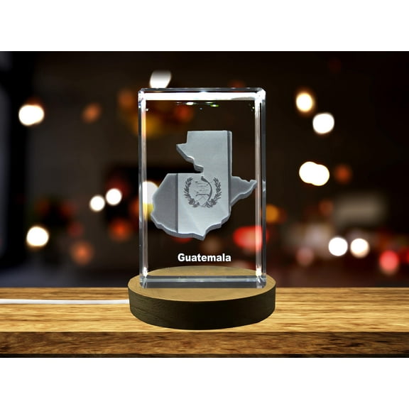 Guatemala 3D Engraved Crystal 3D Engraved Crystal Keepsake/Gift/Decor/Collectible/Souvenir