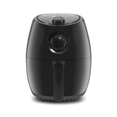 Elite Platinum EAF-8061 Black 2.1qt Hot Air Fryer with Adjustable Timer and Temperature