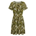 thumbnail image 4 of Autumn Leaves Camouflage Dress Summer Street Style Dresses Female Short Sleeve Printed Sundress, 4 of 7