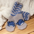 thumbnail image 6 of Women's 1 Pair Super Soft Cute Fuzzy Cozy Warm Animal Face Indoor Outdoor Cabin Crew Home Socks, Whale, 6 of 8
