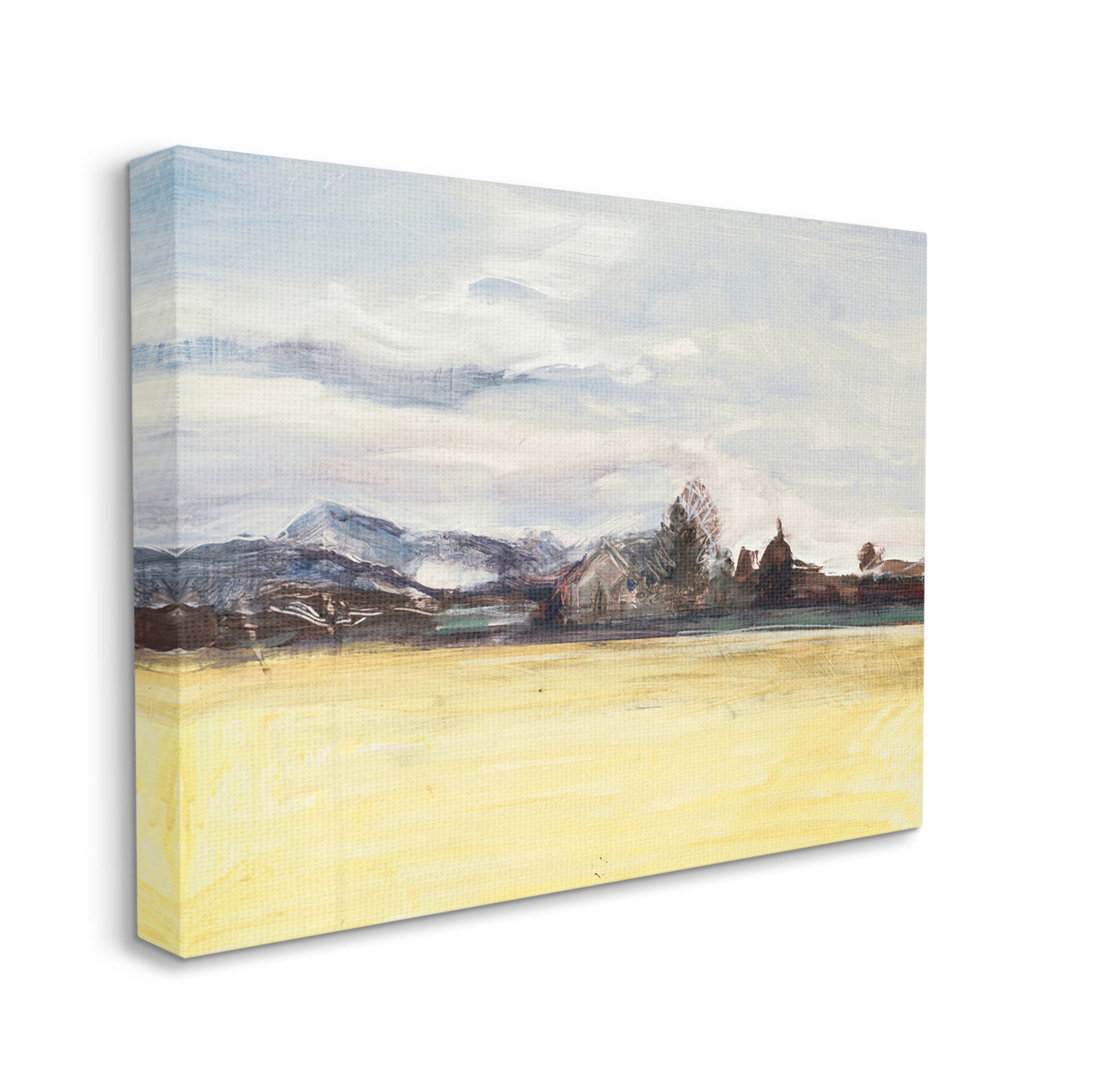 Stupell Industries Abstract Distant House Scenery Painting Gallery Wrapped Canvas Print Wall Art, Design by Stacy Pollard
