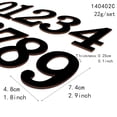 thumbnail image 4 of 2x10 Piezas De Madera Lisa Números Arábigos Adorno Adhesivo Negro 2 piezas, 4 of 7