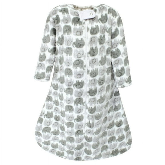 Hudson Baby Plush Long-Sleeve Sleeping Bag, Sack, Blanket, Elephants, 0-6 Months