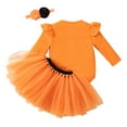 thumbnail image 4 of REgarm My First Halloween Baby Girl Outfit Long Sleeve Romper+Bloomers Tutu Skirt+Headband 3Pcs Halloween Clothes for Baby Girl,12-18 Months, 4 of 7