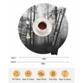 thumbnail image 6 of 15 Inch Round Placemats Set of 4, Grey Forest Non Slip Heat Insulation PP Table Mats, Vintage Foggy Woods Tree Washable Place Mats for Kitchen Dining Party Table Decor, 6 of 7