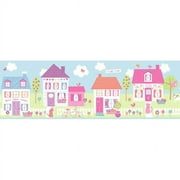 Brewster Happy Street Village Blue Border