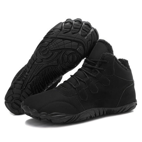 Men's & Women's Waterproof Snow Boots, Warm Ankle Booties, Non-Slip Zero Drop Sole