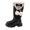 C, variant on Girls Fuzzy Knee High Boots Kids Faux Furry Lined Boots Winter Warm Mid Calf Riding Booties for Toddler
