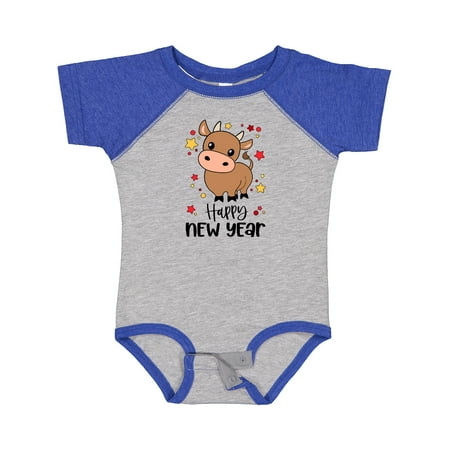 

Inktastic Happy New Year Cute Ox Boys or Girls Baby Bodysuit
