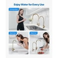 thumbnail image 6 of KFFKFF Stainless Steel Water Filter Faucet, Lead-Free Design with Solid Brass Valve, Rust-Resistant and Durable, Ideal for Kitchens, Bars, and Cafes, Brushed Gold Finish, 6 of 9