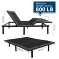 thumbnail image 2 of Adjustable Bed Frame, Electric Bed Frame for Adjustable Base with Wireless Remote and 2 USB Ports, Reclining Bed Frame with Massage, Up to 800LBS, 2 of 9