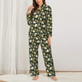 thumbnail image 2 of Pofeuu Bear Sunflower Print Womens Pajamas Set Long Sleeve Sleepwear Button Down Nightwear Soft Pj Lounge Sets Button Down Pajamas Women-Medium, 2 of 7