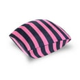 thumbnail image 5 of Pinkish Black Wide Stripes Throw Pillow Covers Pillowcases 18 x 18 Inch Home Decor 2 Packs for Bedroom Sofa, 5 of 6