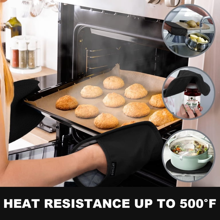 Dinosam Silicone Pot Holders, 2-Pack, Black photo 2
