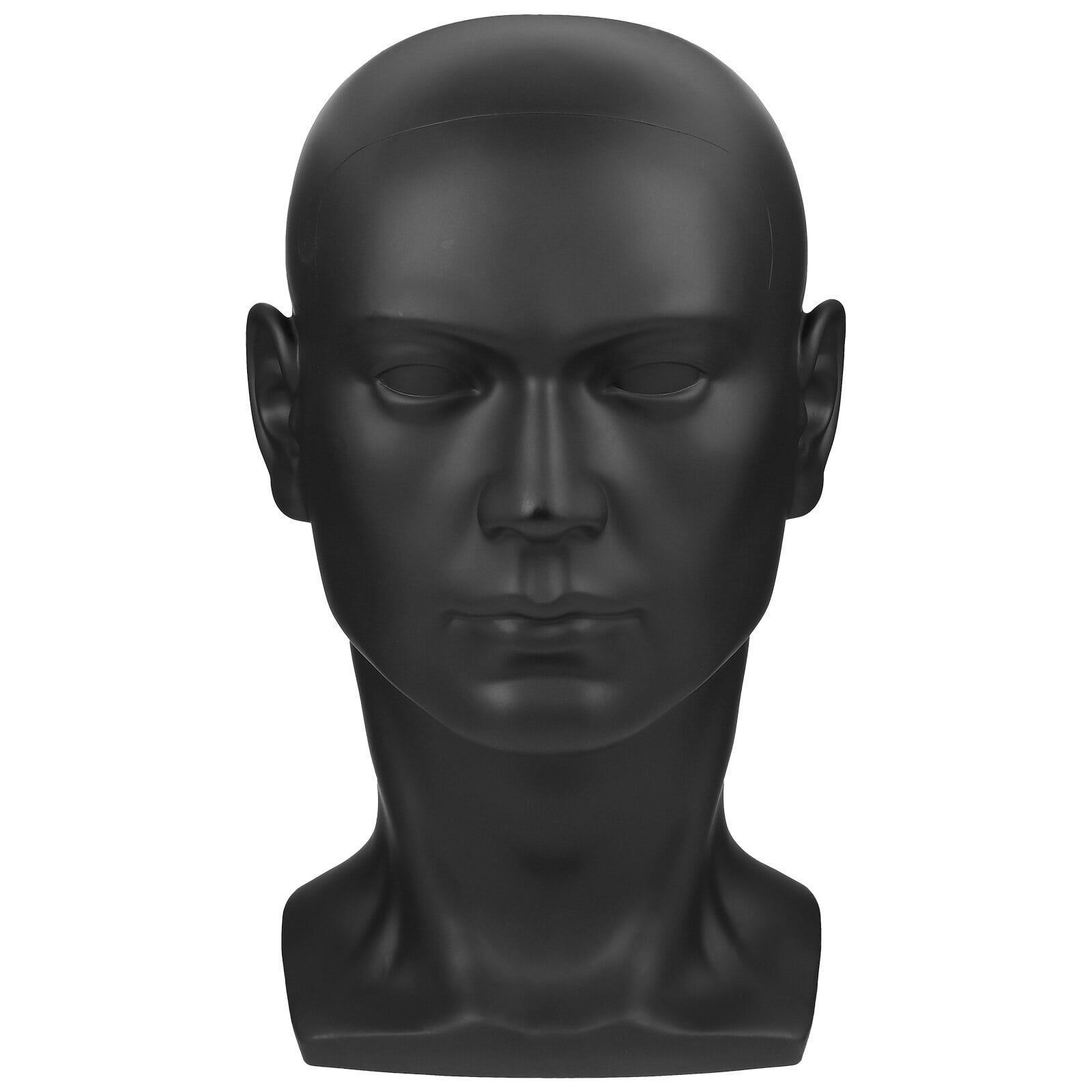 Hytrove Mannequin Head Model Black Pvc Headband Stand For Hairdressers 1Pcs 12x6.7in