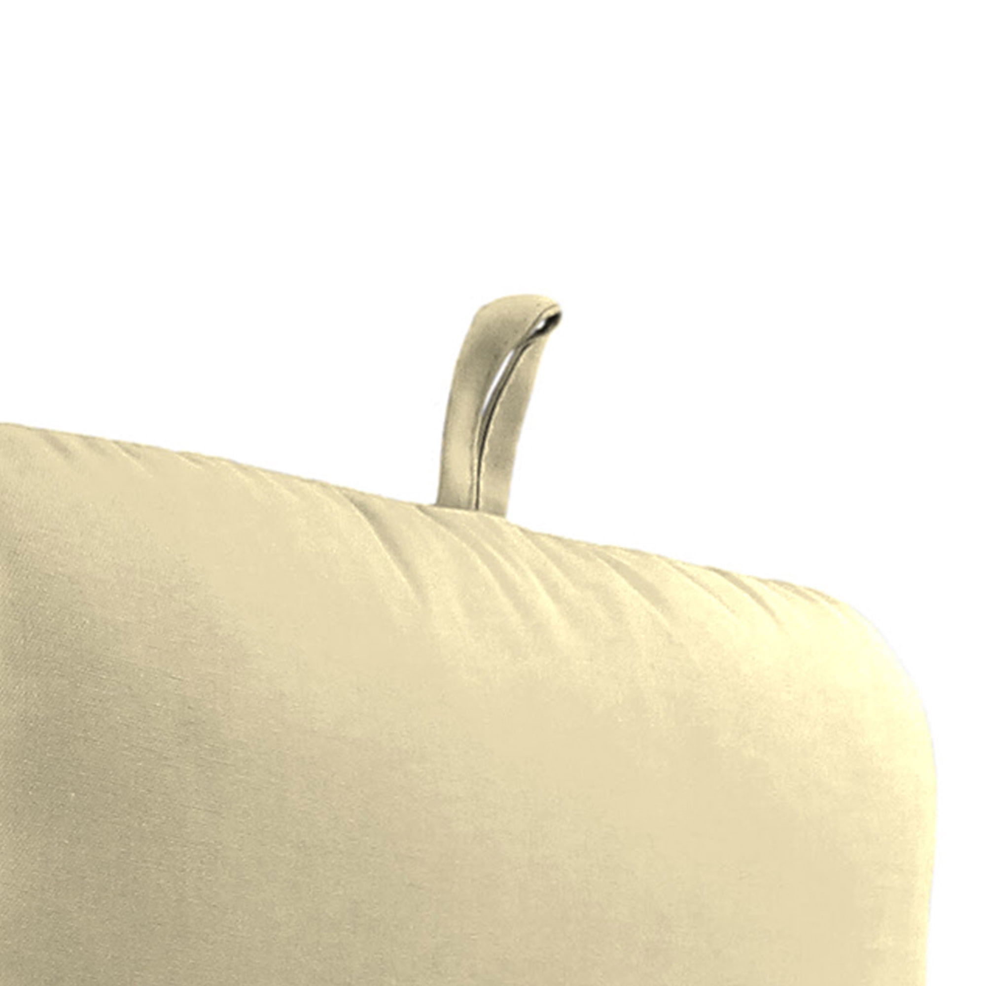 Jordan Manufacturing 45" x 22" Veranda Tan Solid Rectangular Outdoor Chair Cushion with Ties and Hanger Loop (2 Pack)