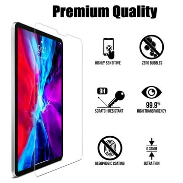 For Apple iPad Air 4 (10.9 inch) Tempered Glass Screen Protector Round Edges 0.3MM Arcing [9H Hardness][Case Friendly] Glass Screen Protector Guard Cover ,Xpm Phone Case [ Clear ]