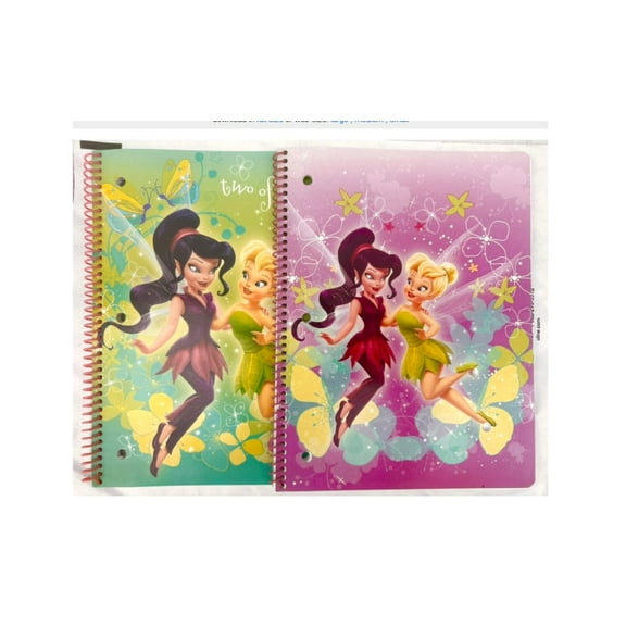 Disney Fairies Friends Set of 2 pack Spiral Notebooks (assorted design)