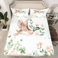 thumbnail image 2 of Feelyou Rustic Wildlife Duck Queen Sheet Sets, Cartoon Spring Flower Plant Flat Sheet, Cute Animal Queen Fitted Sheet, Breathable Home Decor, 4-Piece, 2 of 7