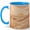 Blue, variant on Boho Desert Sunrise Coffee Mug, Minimal Sand Dune Landscape Design, 11 oz Ceramic Cup