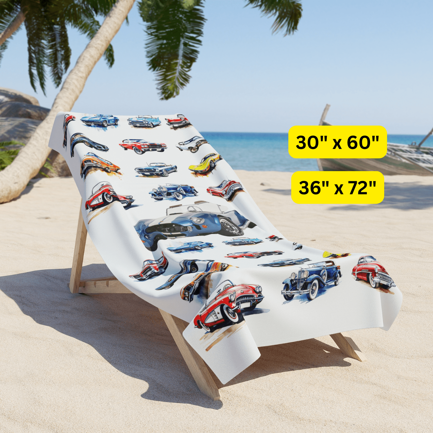 American Classic Cars, Beach Towels, limited edition, unique gifts.
