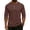 AH08_Brown, variant on Resicozy 3/4 Sleeve Shirt Men Summer Solid Color Henley Neck Baseball T-Shirts Casual Loose Fit Tees T-Shirt Army Green S