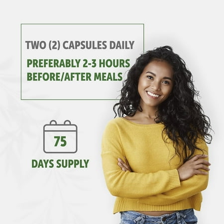 Healthfare Activated Charcoal Capsules 1200mg | 150 Capsules | Derived from Coconut Shells | Highly Absorbent | Non-GMO | Made in The USA