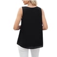 thumbnail image 4 of Asklazy Women's Tank Tops Sleeveless Chiffon Blouse Business Casual Flowy Tops for Women,Mother's Day,Black,L, 4 of 7