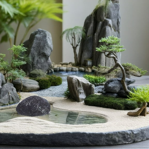 OFFIGAM  Grey Faux Landscape Rock Foam Home Garden Movie Set Decoration 1Pack 10.6×7.1×5.5in