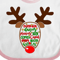 thumbnail image 4 of Inktastic Christmas Reindeer Face with Names and Red Nose Boys or Girls Baby Bib, 4 of 4