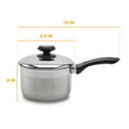 thumbnail image 2 of YBM Home Professional Chef’s 18/10 Stainless Steel Saucepan Covered Tri-Ply Capsule Base, Black, 2 of 7