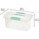 thumbnail image 2 of Caja de almacenamiento Sterilite Showoffs Med Nesting, transparente, color azul, 2 of 2
