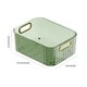 thumbnail image 2 of Xihbxyly Caja de Almacenamiento de Escritorio, Organizador de Cosméticos Transparente, Cesta Versátil para Baño y Cocina, Diseño Apilable y Portátil, Multiusos, para Oficina y Despensa, 28 X 22 X 11, 2 of 2