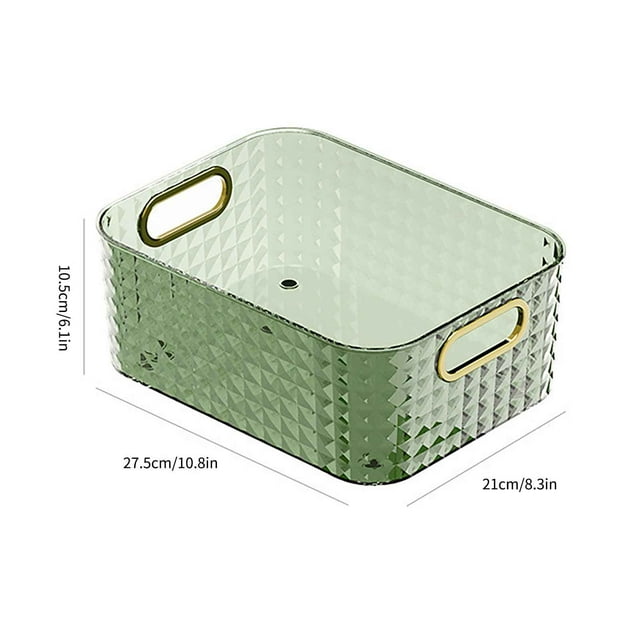 DPTALR Boîte de Rangement de Bureau de Luxe Léger Salle de Bain Salle de Bain Cuisine Cosmétiques Rouge à Lèvres Bricoles Classification Panier de Rangement Transparent
