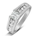 thumbnail image 3 of Perfect Half Carat Princess diamond Engagement Ring in White Gold, 3 of 4