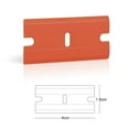 thumbnail image 5 of Plastic Razor Blades 100 PCS Double Edged Plastic Blade for Safety Glass Scraper and Plastic Razor Scraper Tool for Remove Decals Stickers Adhesive Label Glue and Glass Clean-Orange, 5 of 5