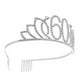 thumbnail image 3 of KAKOWELY Corona con números, decoración creativa para tarta de cumpleaños, elegante tocado, accesorio para el cabello para mujeres y niñas (plata 60), 3 of 4