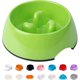 thumbnail image 1 of Comedero verde de alimentación lenta para perros y gatos, cuenco antideslizante que fomenta una alimentación más pausada, cuenco interactivo de melamina para reducir la hinchazón., 1 of 5