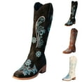 thumbnail image 6 of Oyedens Knee High Cowboy Boots for Women Bohemian Vintage Women's Wide Calf Cowgirl Riding Boots, 6 of 7