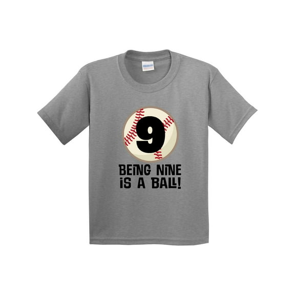 Inktastic 9th Birthday Baseball 9 Year Old Boy Youth T-Shirt