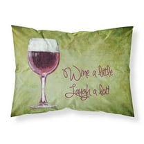 Wine a little laugh a lot Fabric Standard Pillowcase